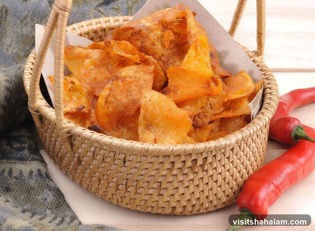 Spicy Chips in a Basket