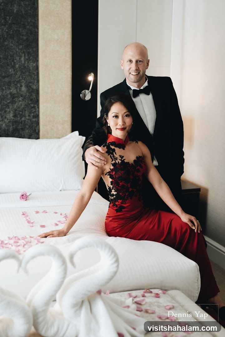 Couple Posing on Bed