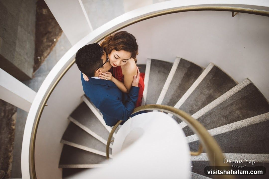 Couple on Spiral Staircase