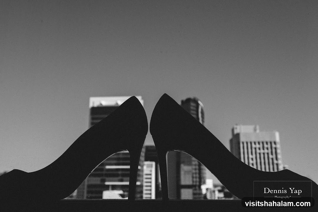 Silhouette of High Heels with Cityscape