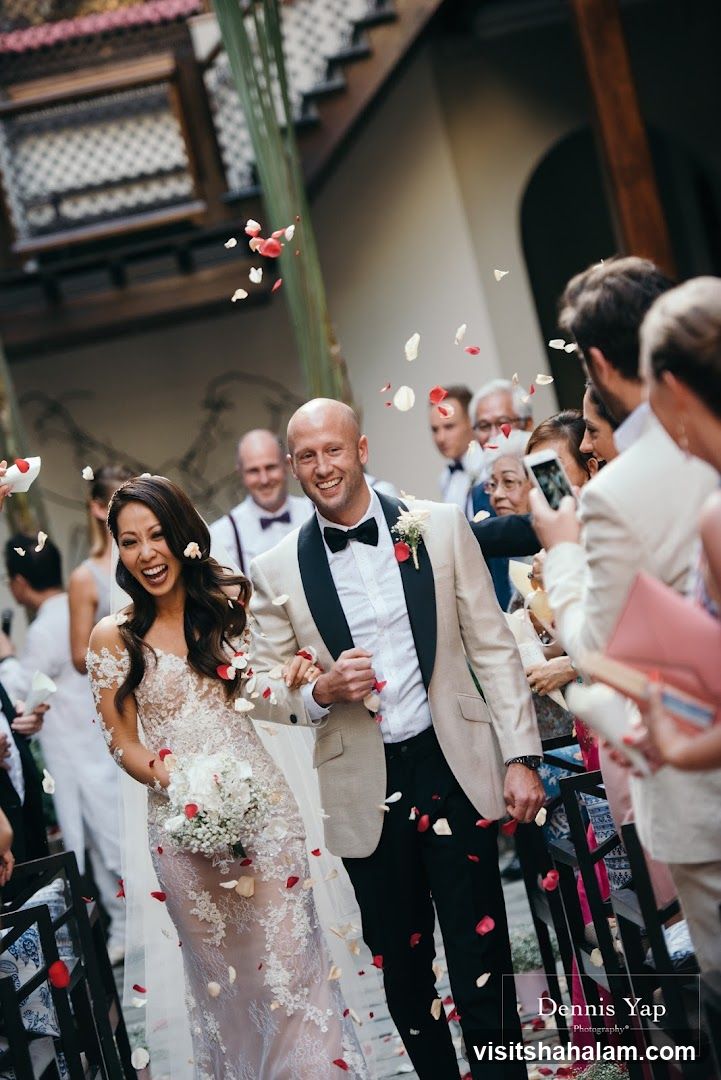 Wedding Procession with Rose Petals