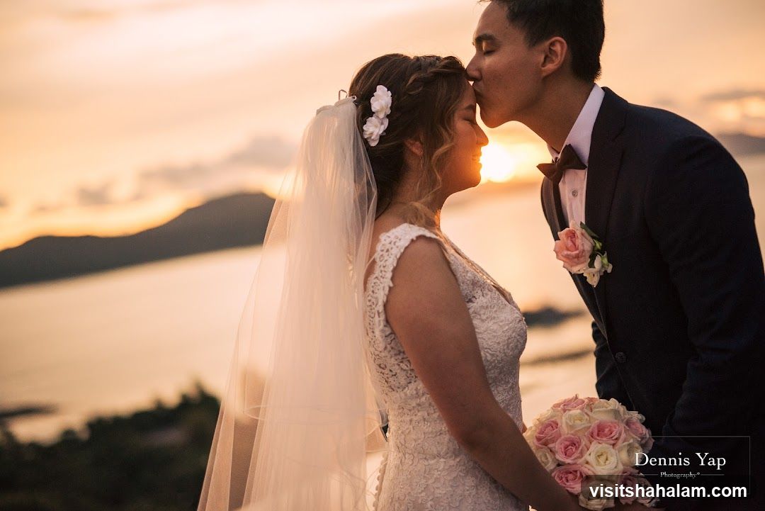 Wedding Couple at Sunset