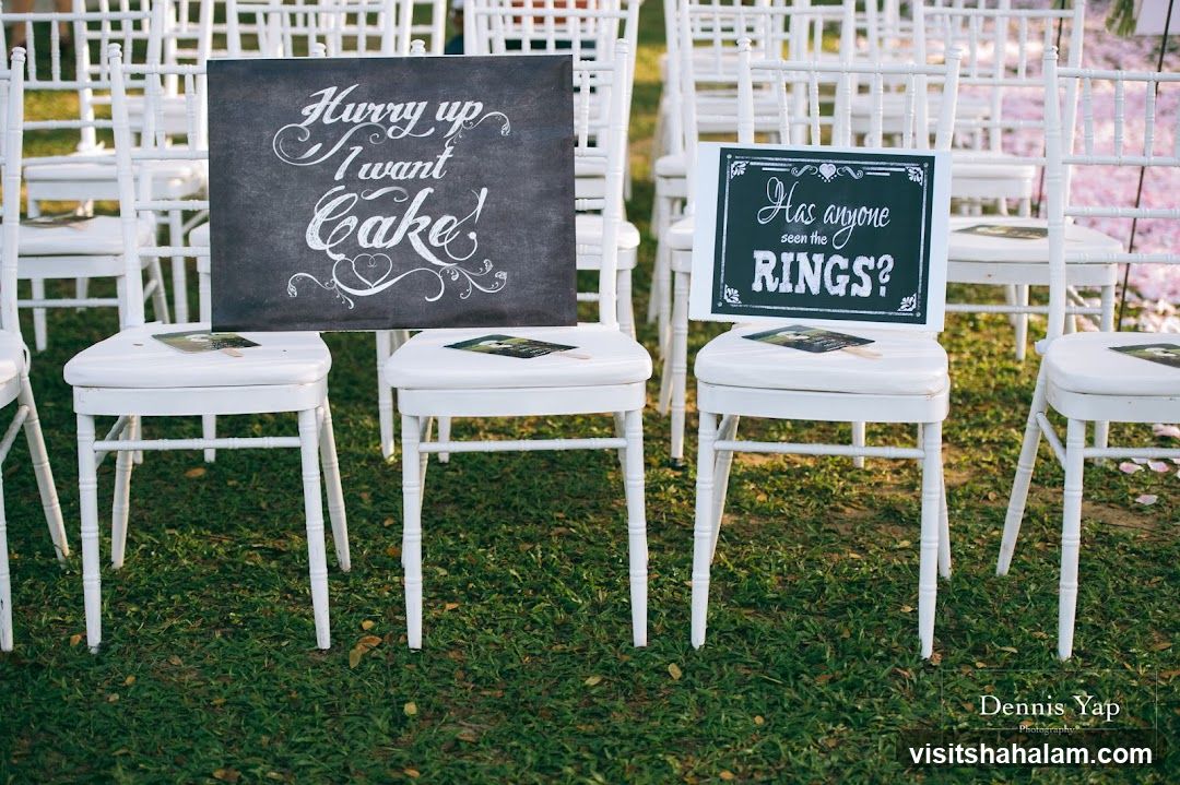 Wedding Ceremony Seating with Signs
