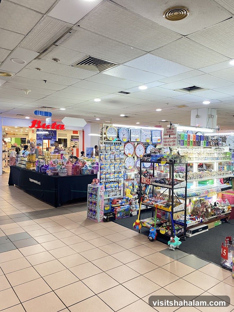 Indoor retail store with various merchandise