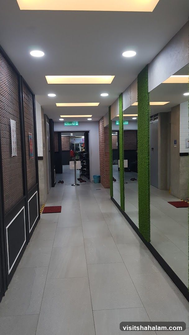 Hallway with Mirrors and Greenery