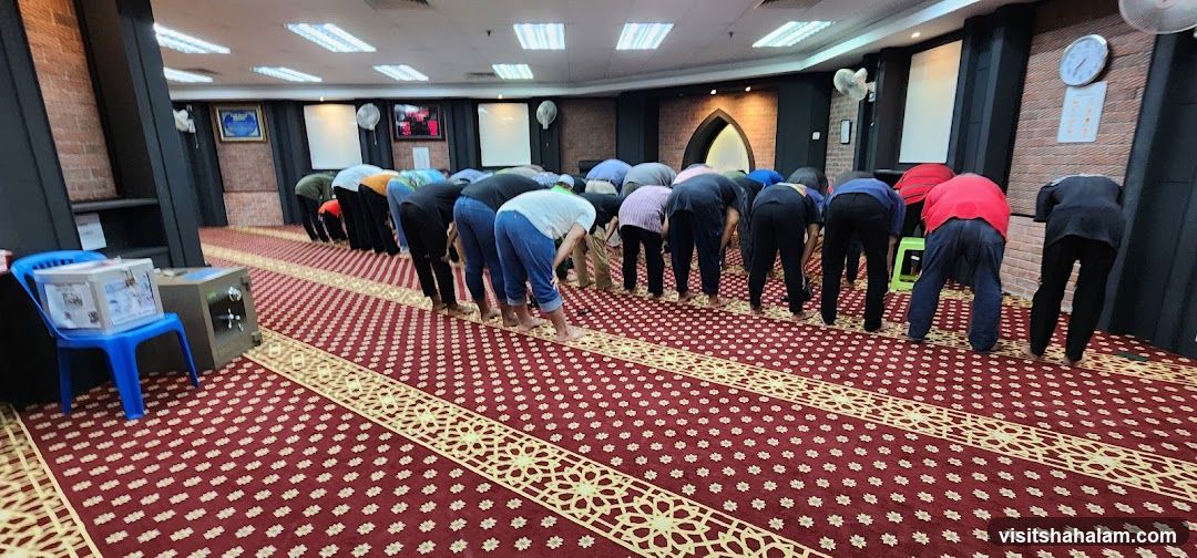 People praying in a mosque