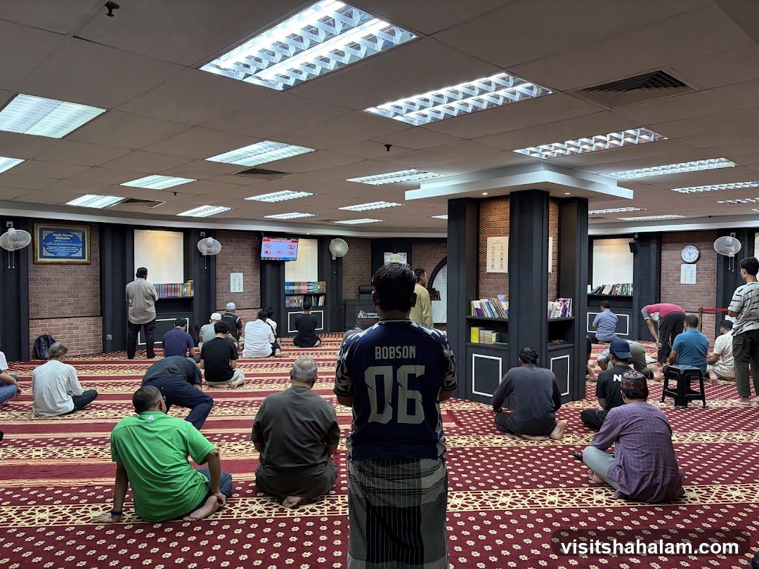 People praying in a mosque
