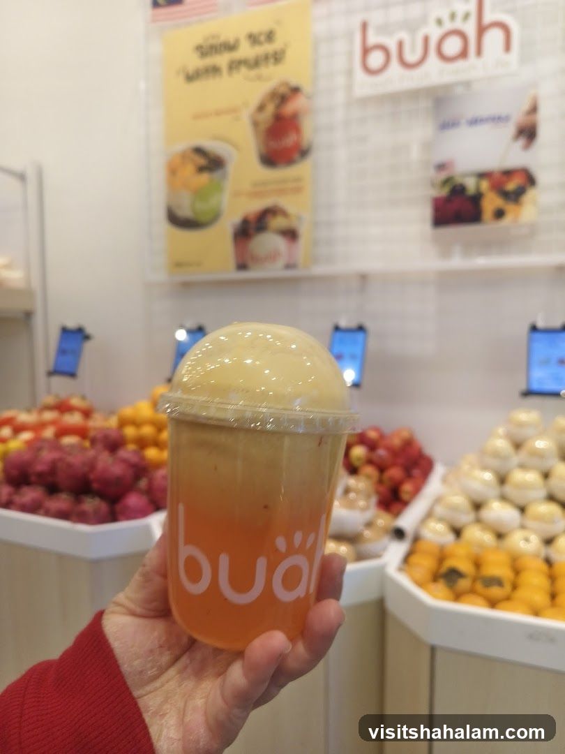 Fruit drink with logo