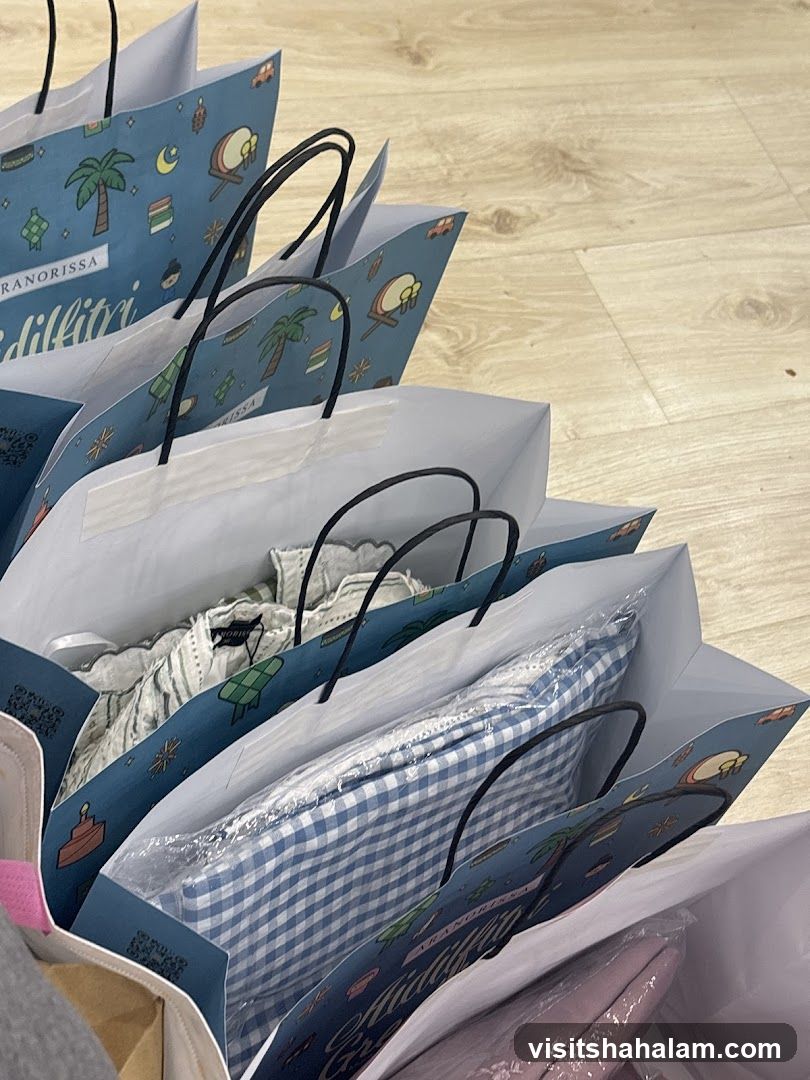 Shopping Bags with Clothing