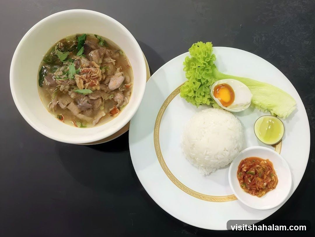 Beef Soup with Rice and Egg