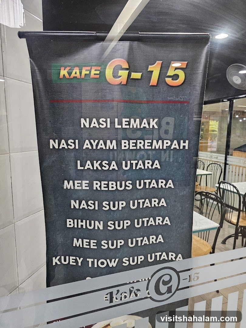 Kafe G-15 Menu