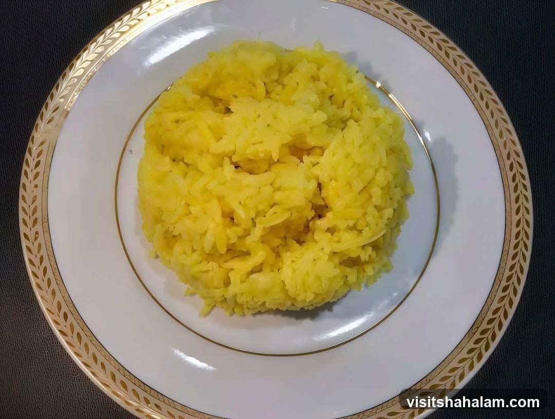 Yellow Rice on a Plate
