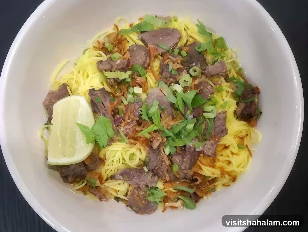 Noodle Dish with Beef and Lime