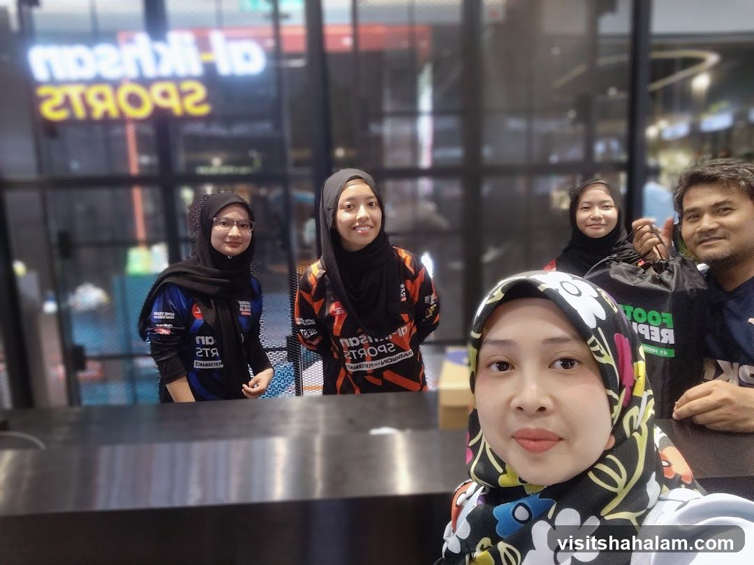 Group Selfie at Sports Store