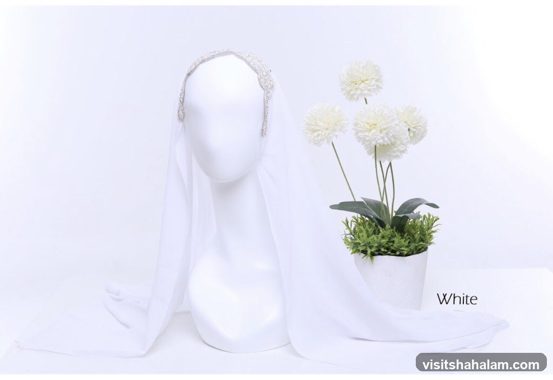White Veil on Mannequin