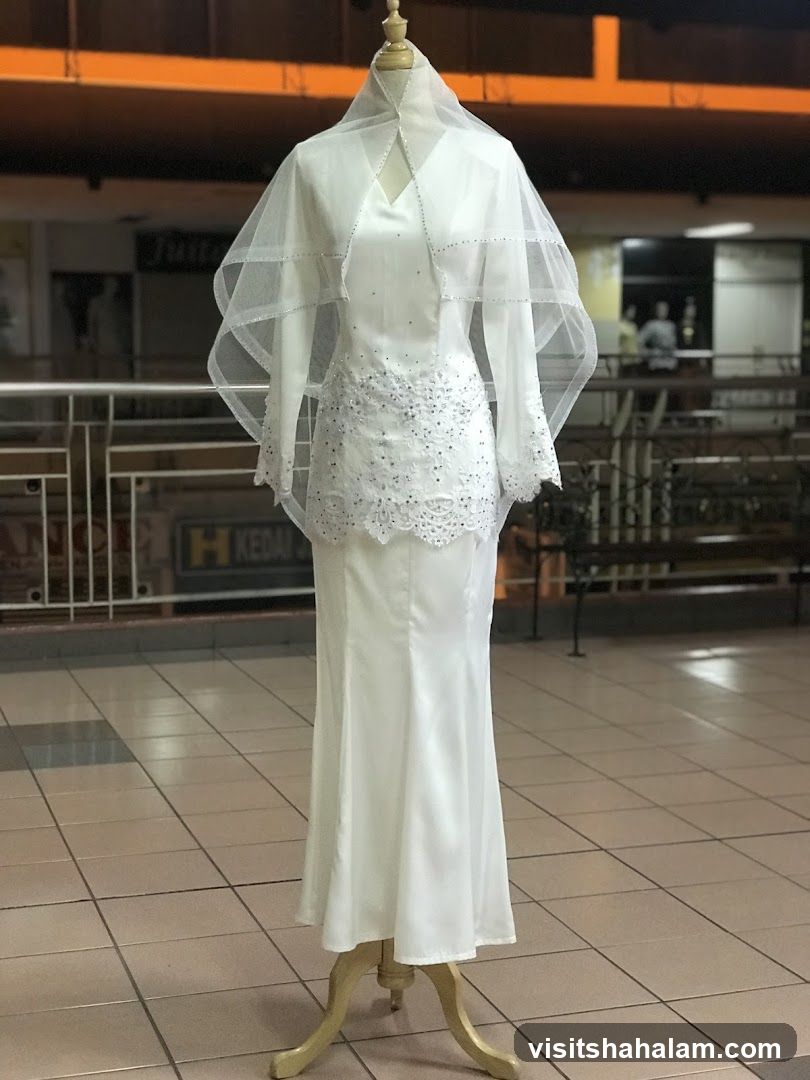 White Wedding Dress on Mannequin