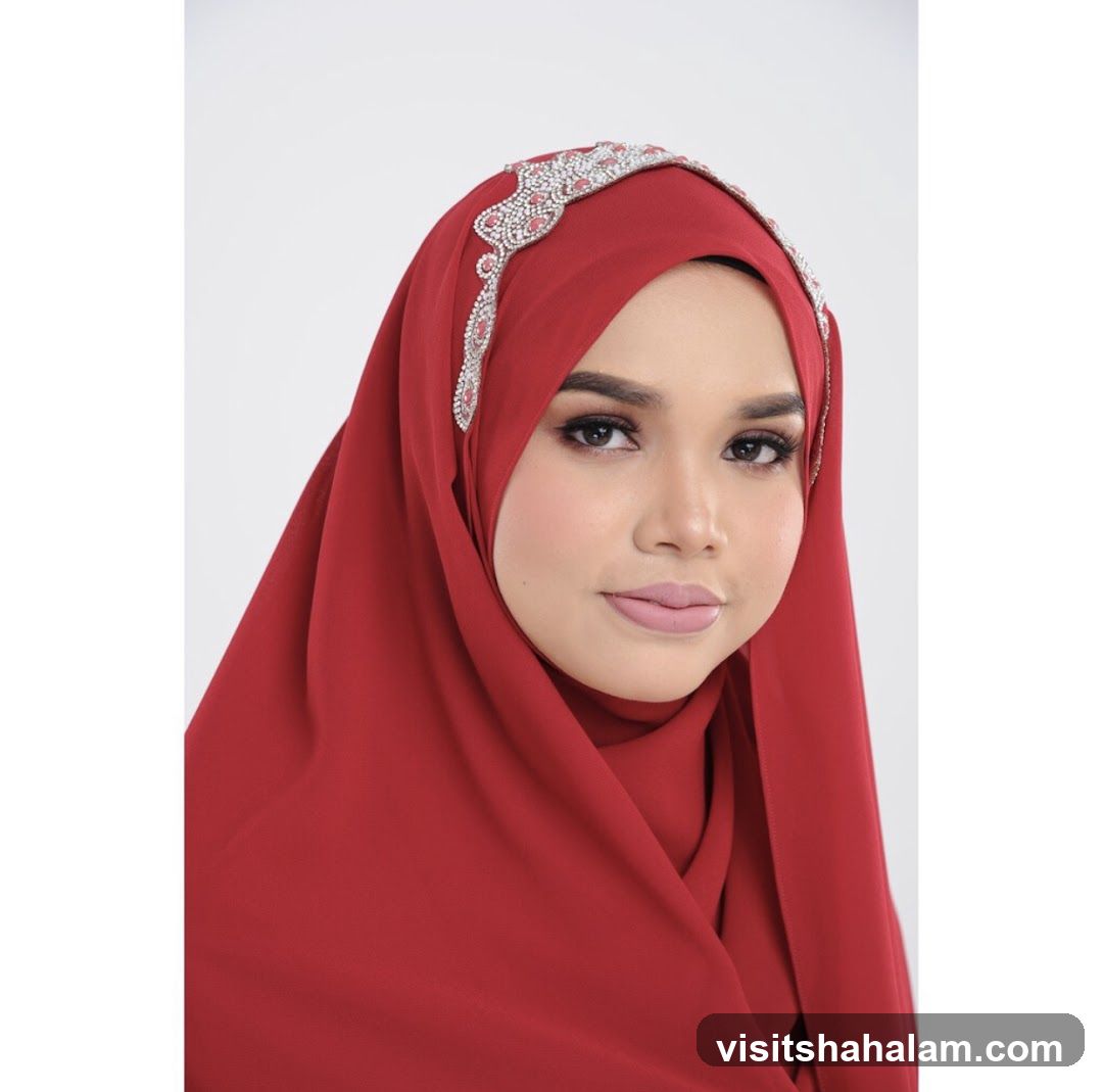 Woman in Red Hijab