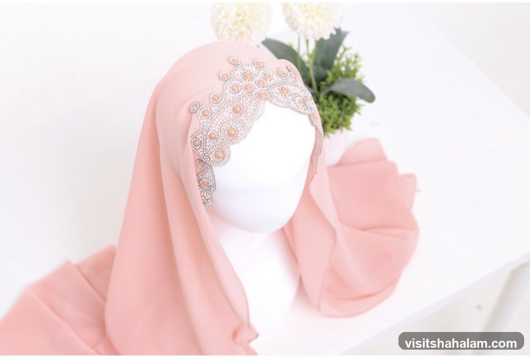 Pink Hijab with Embellishments