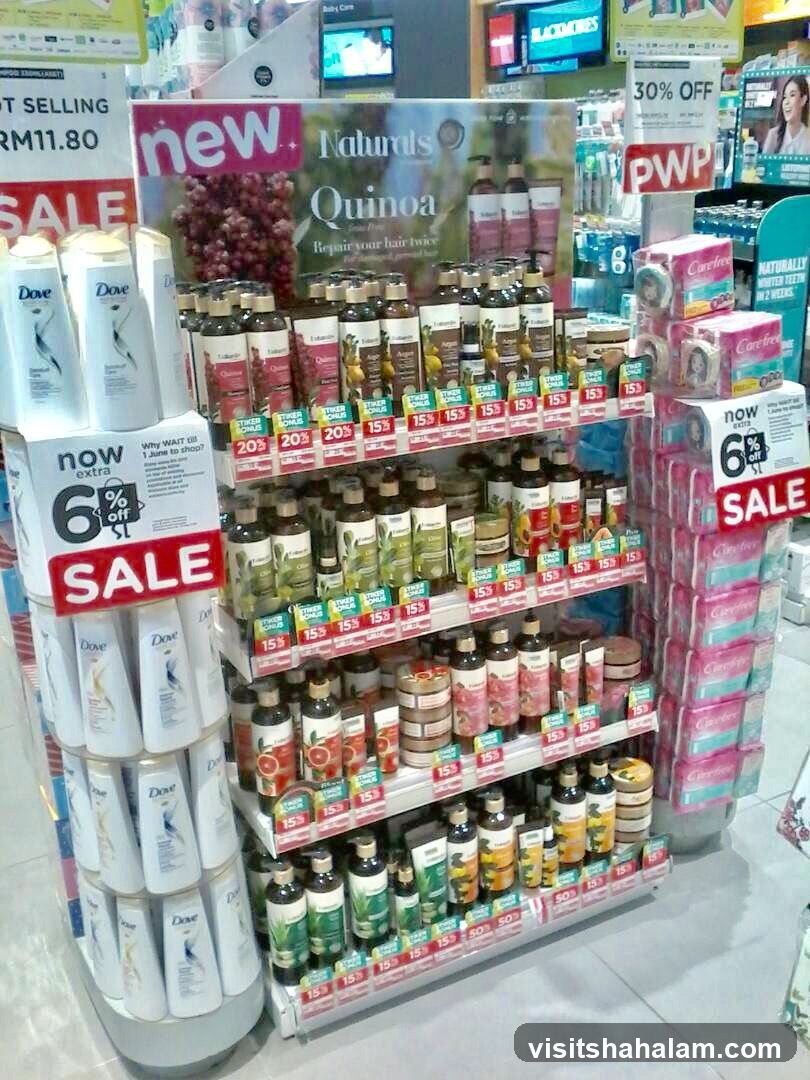 Hair Care Products Display