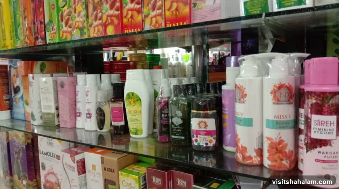 Various Health and Beauty Products on Shelves