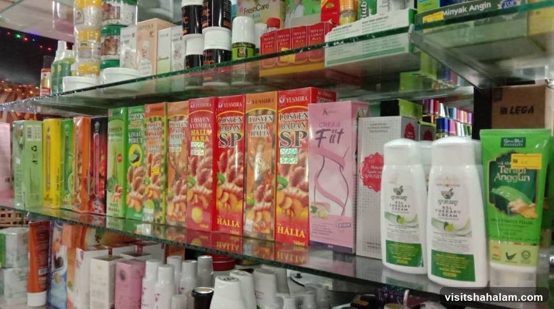 Health and Beauty Products on Shelves