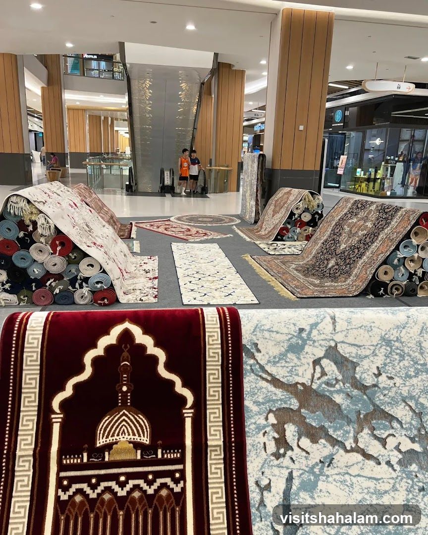 Rug Display in Mall