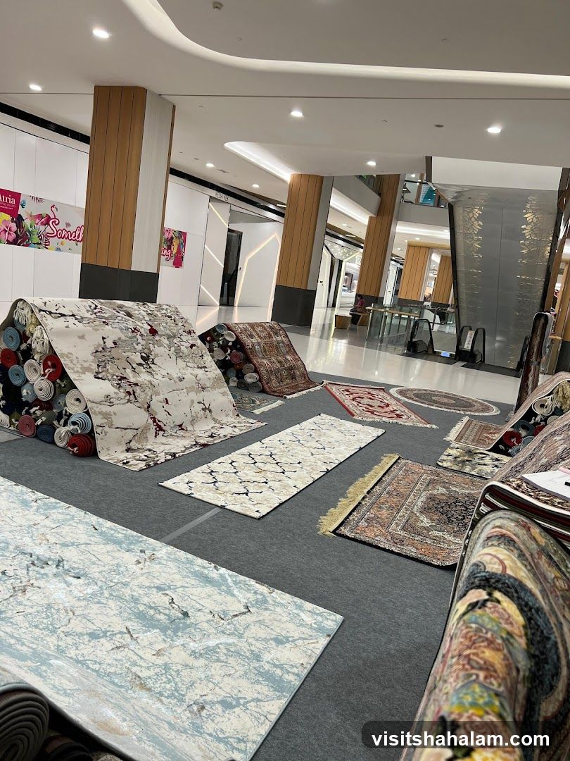 Rug Display in Mall