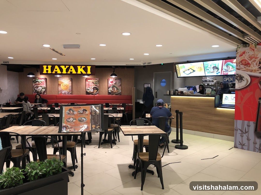 Restaurant Interior with Signage