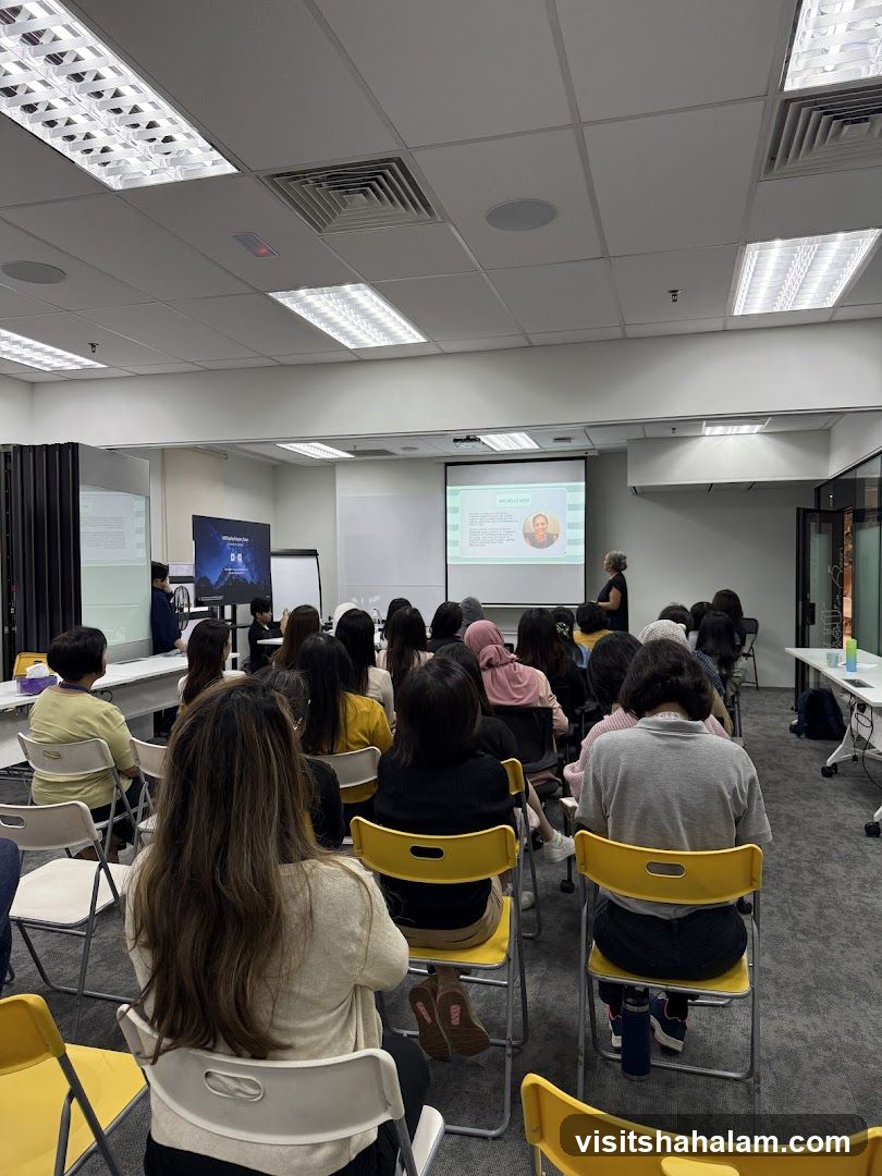 Presentation in a conference room