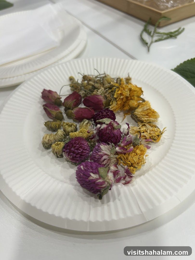 Dried Flowers on Plate