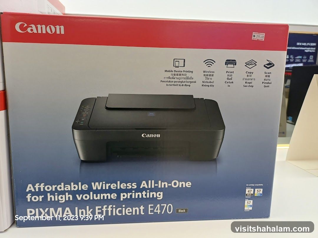 Canon PIXMA Ink Efficient E470 Printer Box
