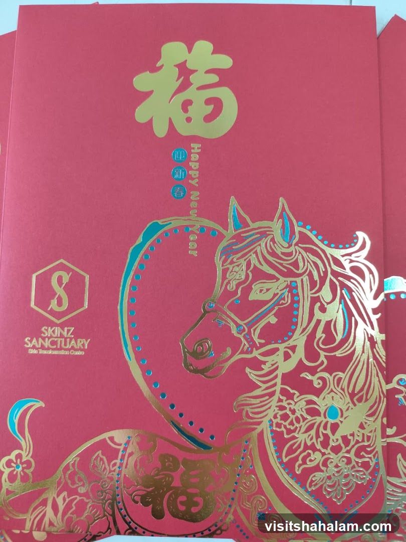 Red envelopes with horse design