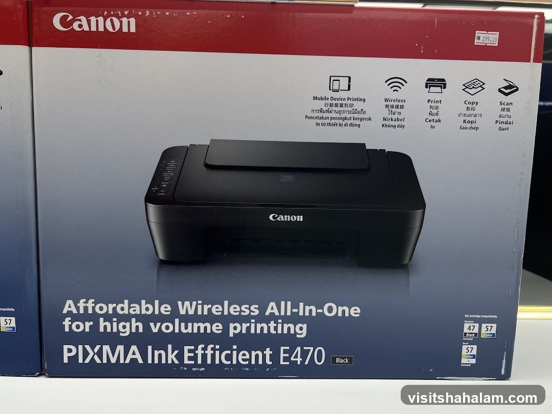 Canon PIXMA Ink Efficient E470 Printer Box