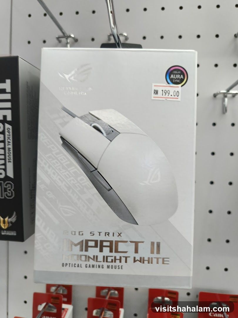 ROG Strix Impact II Moonlight White Optical Gaming Mouse