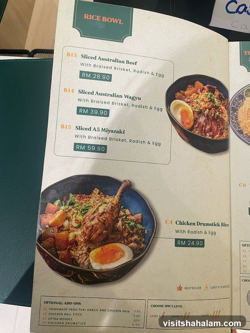 Rice Bowl Menu