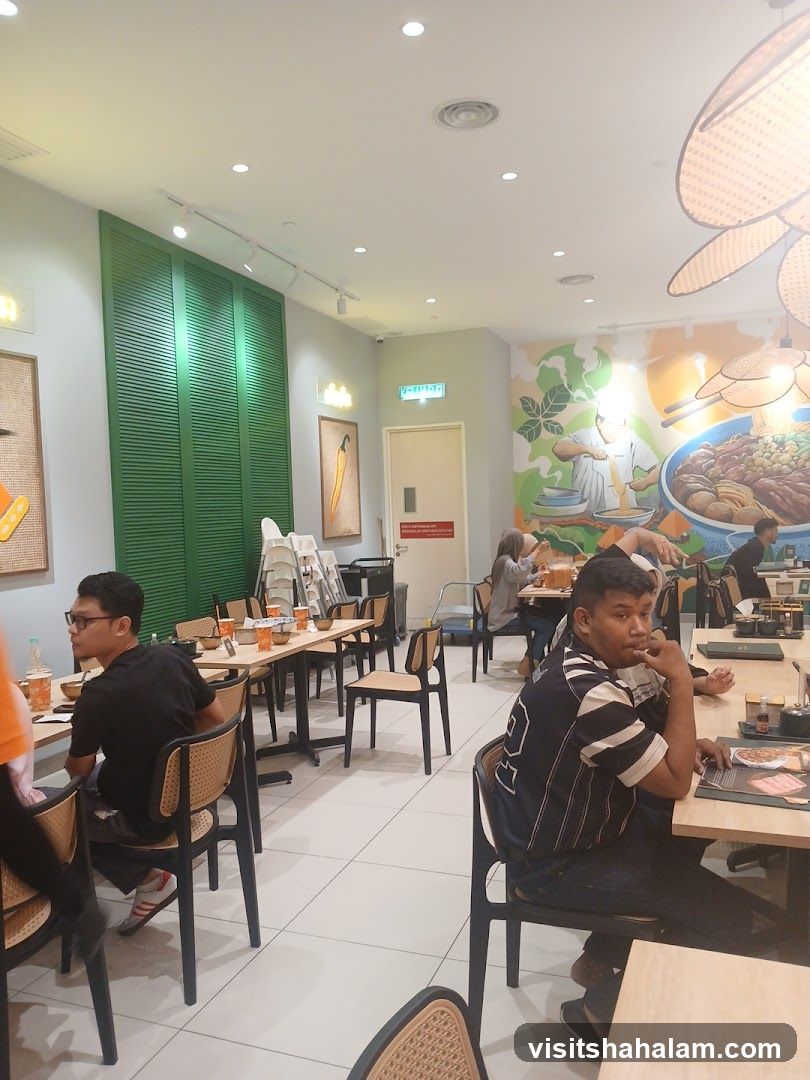 Restaurant Interior with Diners