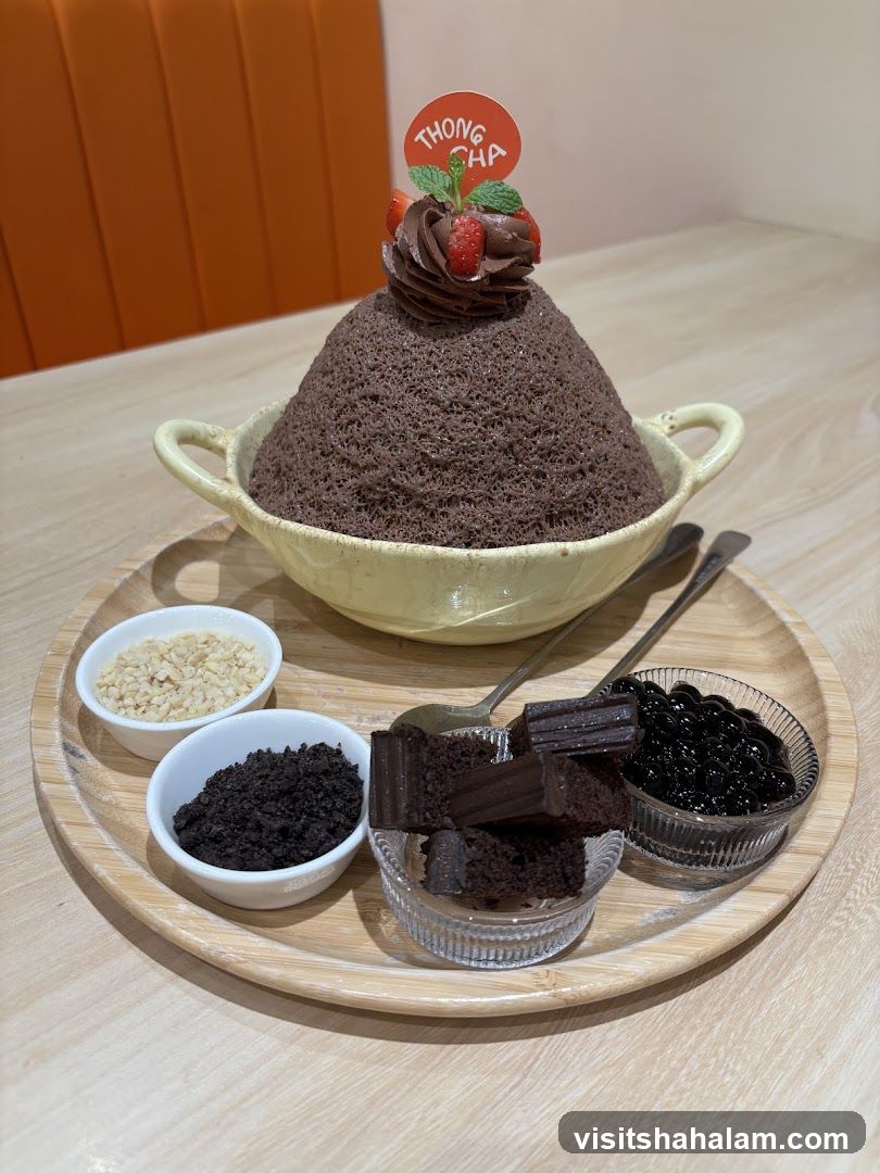 Chocolate Shaved Ice Dessert