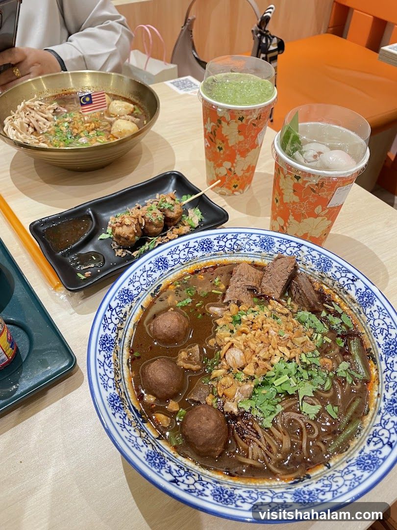 Noodle Soup and Drinks