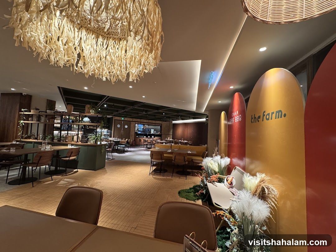 Restaurant Interior with Surfboard Decor
