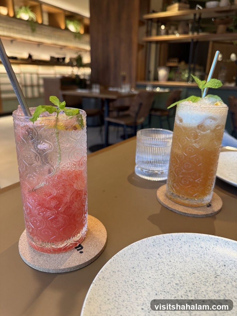 Two Refreshing Drinks on a Table