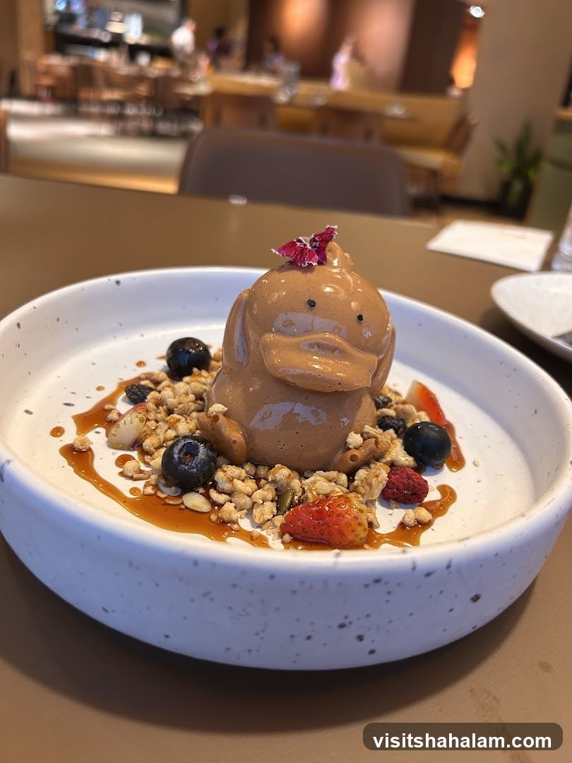 Chocolate Dessert with Fruit and Granola