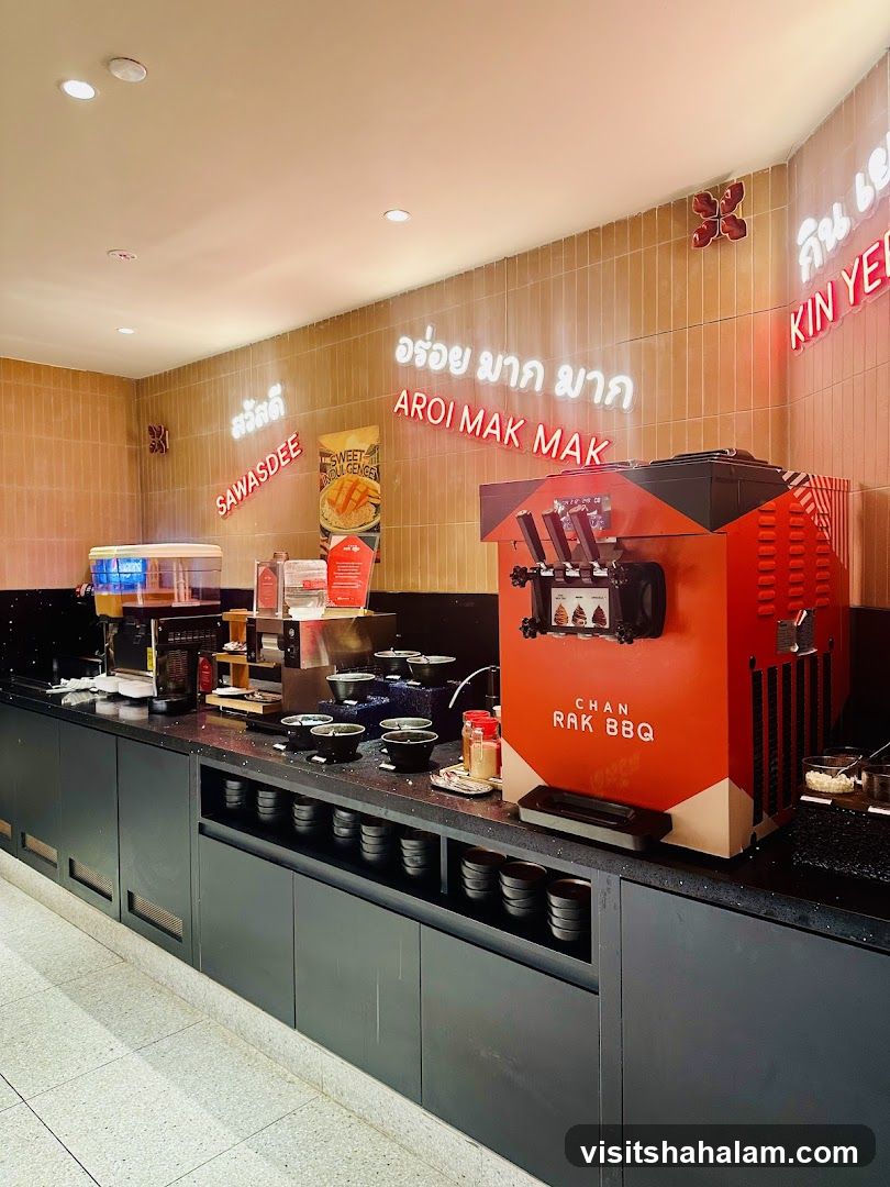 Buffet Station with Soft Serve Machine