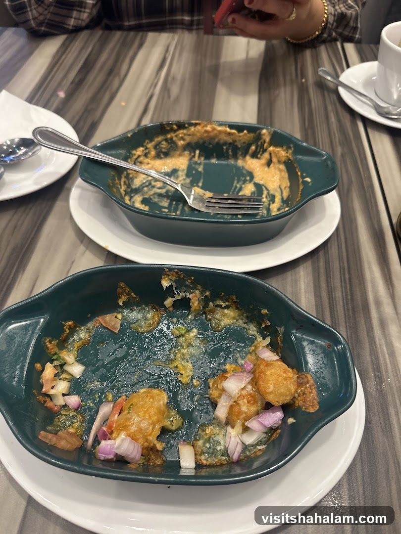 Leftover Food in Serving Dishes