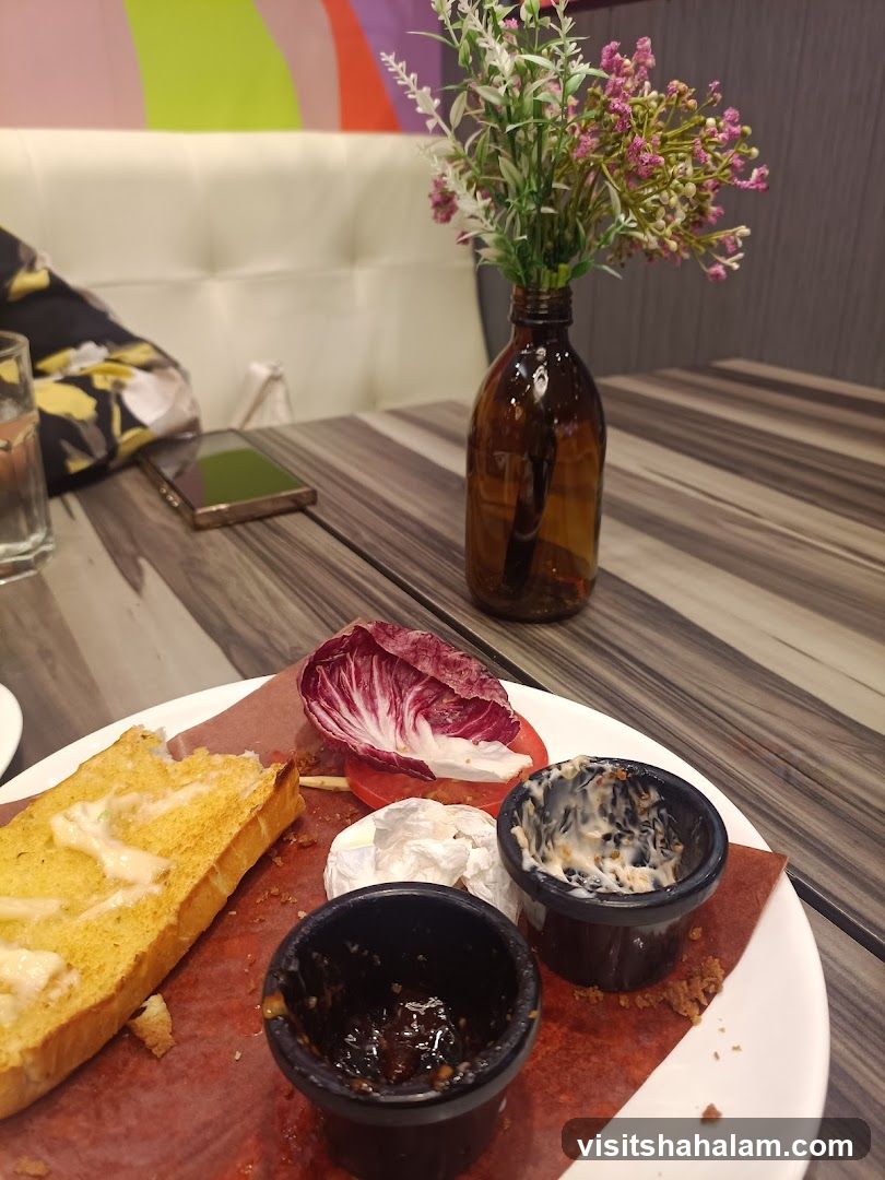 Table Setting with Food and Flowers