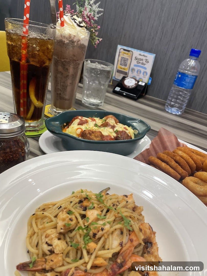 Food and Drinks on a Table