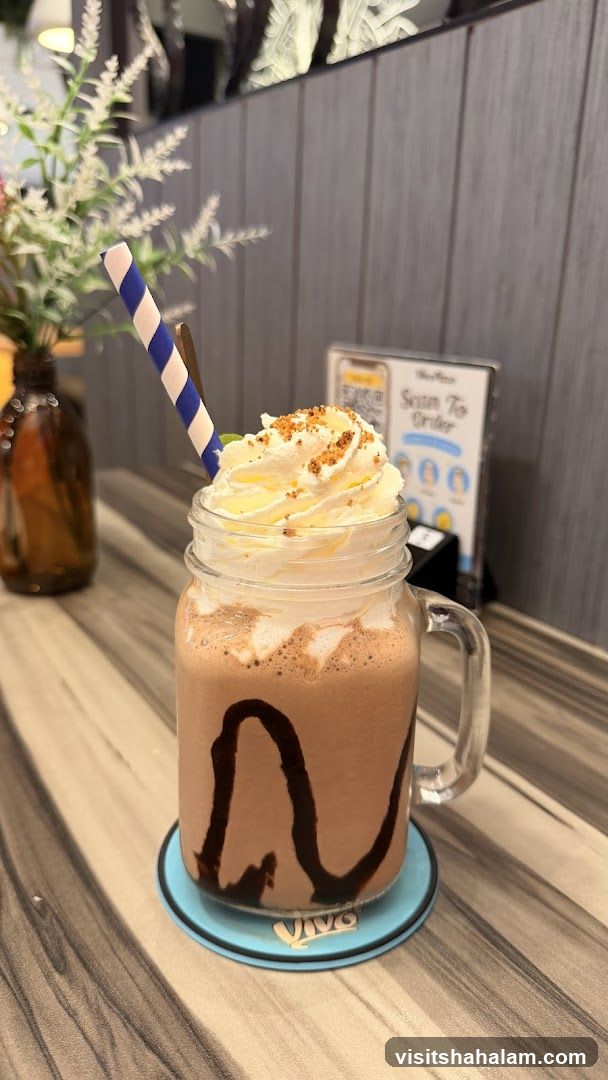 Chocolate milkshake with whipped cream