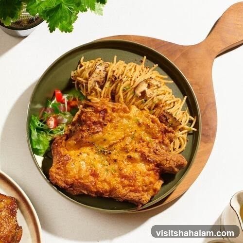 Fried Chicken with Spaghetti