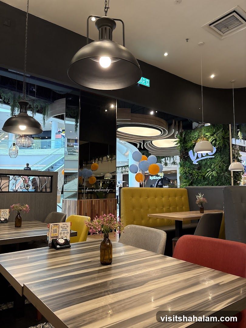Restaurant Interior with Seating and Decor
