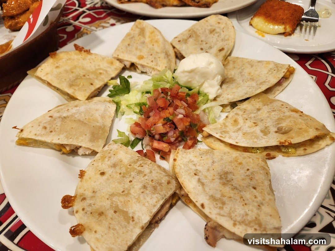 Quesadillas with Pico de Gallo and Sour Cream