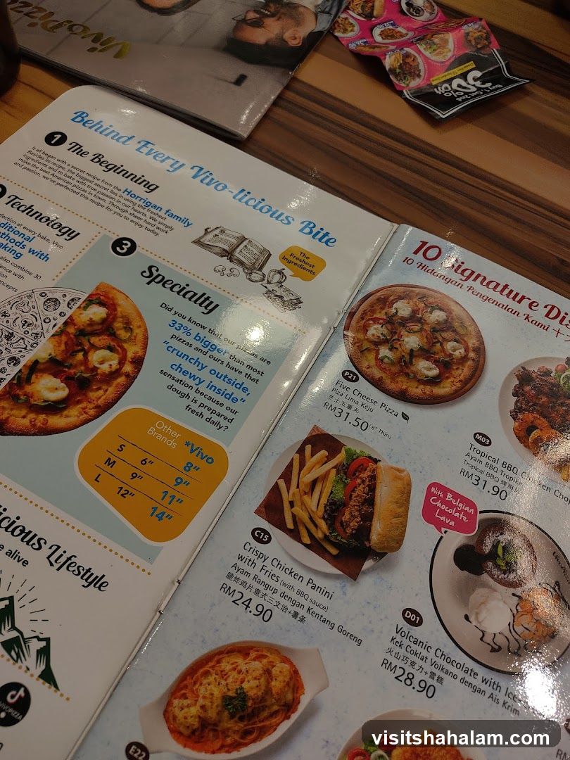 Vivo Pizza Menu